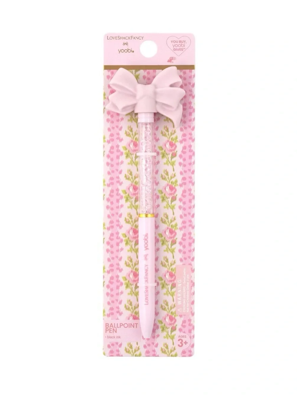 TWO PENS LoveShackFancy x Target Yoobi Blooming Heirloom ballpoint pen pink 2